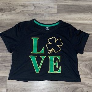St Patrick’s Day Cropped Tshirt.